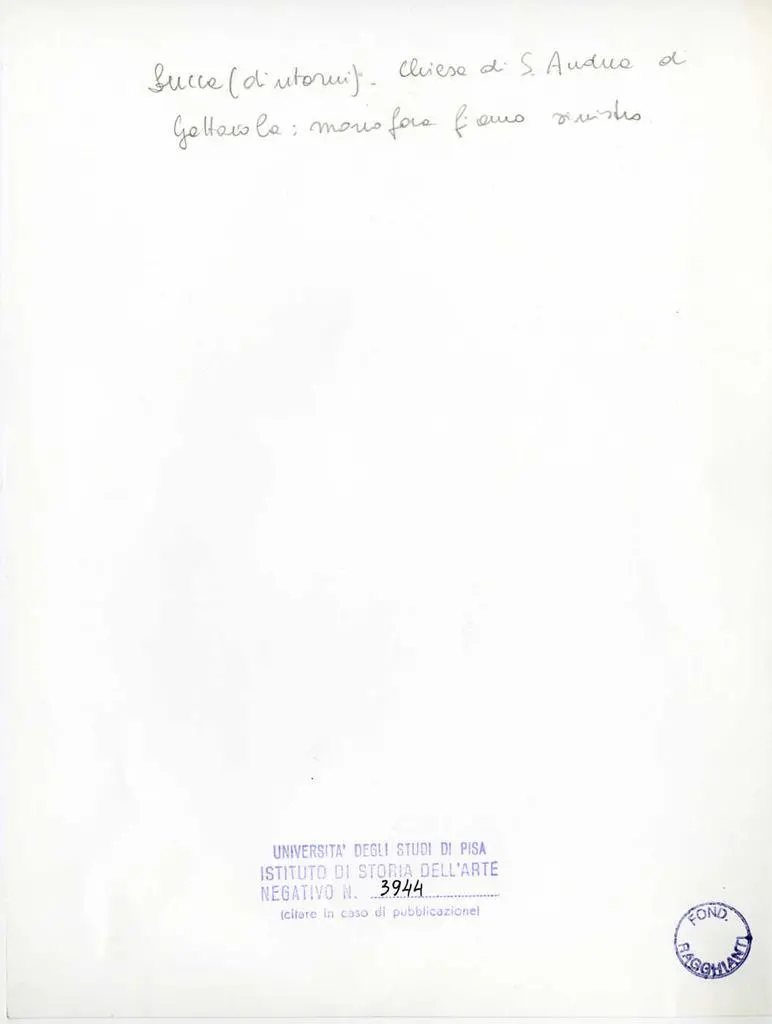 Universit&agrave; di Pisa. Dipartimento di Storia delle Arti , Lucca (dintorni). Chiesa di S. Andrea di Gattaiola: monofora fianco sinistro