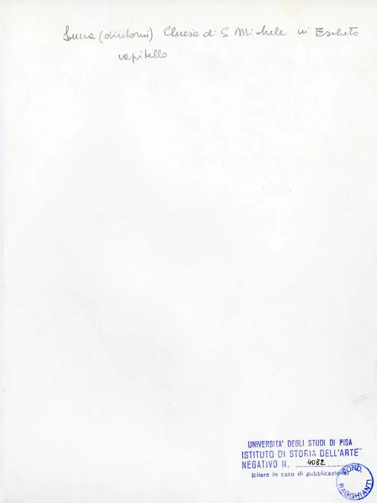 Università di Pisa. Dipartimento di Storia delle Arti , Lucca (dintorni). Chiesa di S. Michele in Escheto, capitello