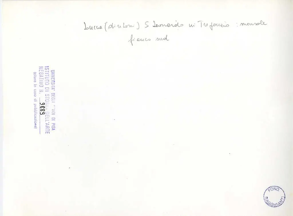 Università di Pisa. Dipartimento di Storia delle Arti , Lucca (dintorni) S. Leonardo in Treponzio: mensole fianco sud
