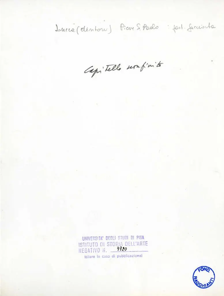 Universit&agrave; di Pisa. Dipartimento di Storia delle Arti , Lucca (dintorni) - Pieve S. Paolo: part. facciata