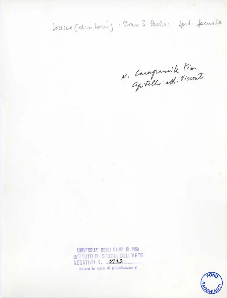 Università di Pisa. Dipartimento di Storia delle Arti , Lucca (dintorni) - Pieve S. Paolo: part. facciata