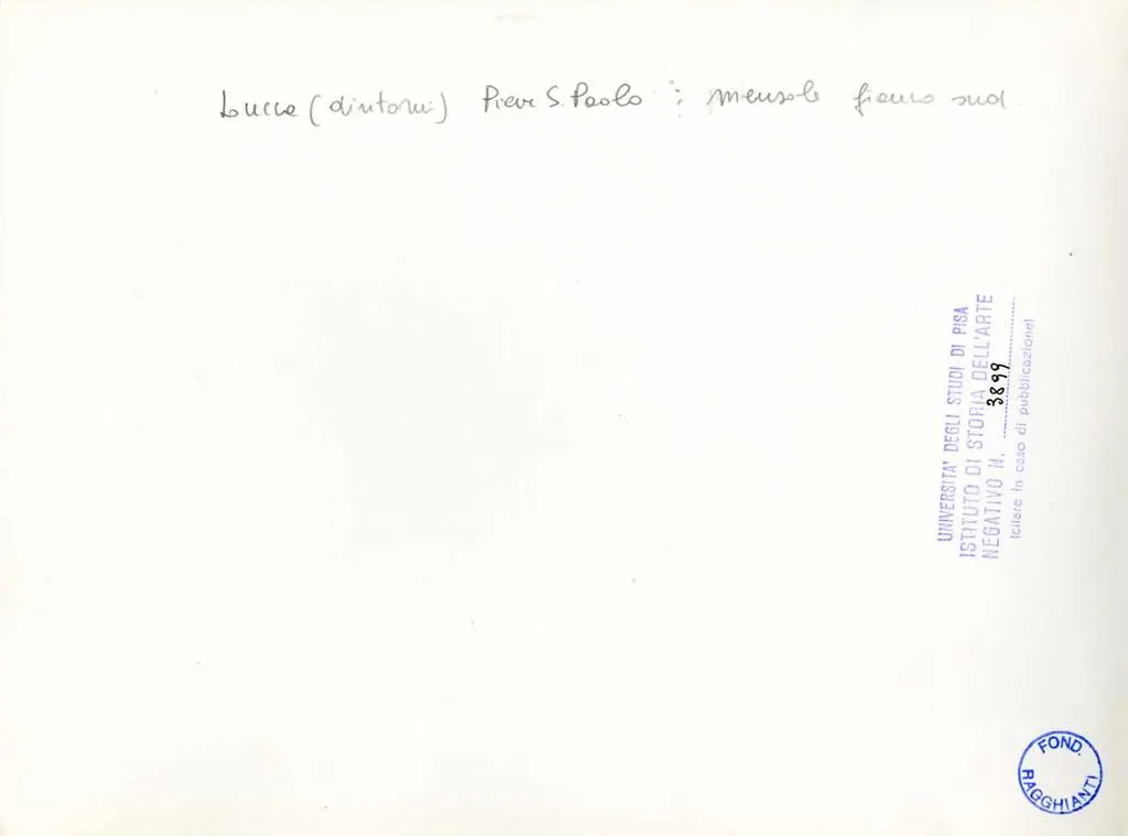 Universit&agrave; di Pisa. Dipartimento di Storia delle Arti , Lucca (dintorni) - Pieve S. Paolo: mensole fianco sud