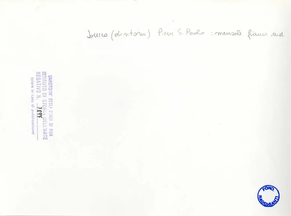 Universit&agrave; di Pisa. Dipartimento di Storia delle Arti , Lucca (dintorni) - Pieve S. Paolo: mensole fianco sud