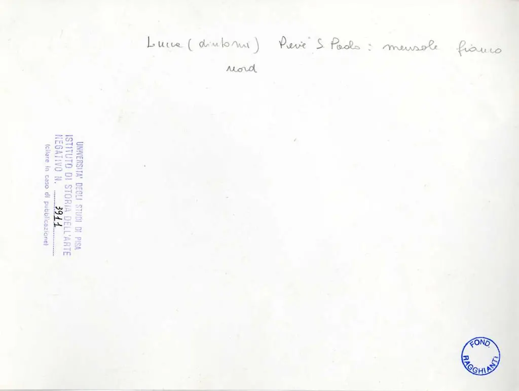 Universit&agrave; di Pisa. Dipartimento di Storia delle Arti , Lucca (dintorni) - Pieve S. Paolo: mensole fianco nord