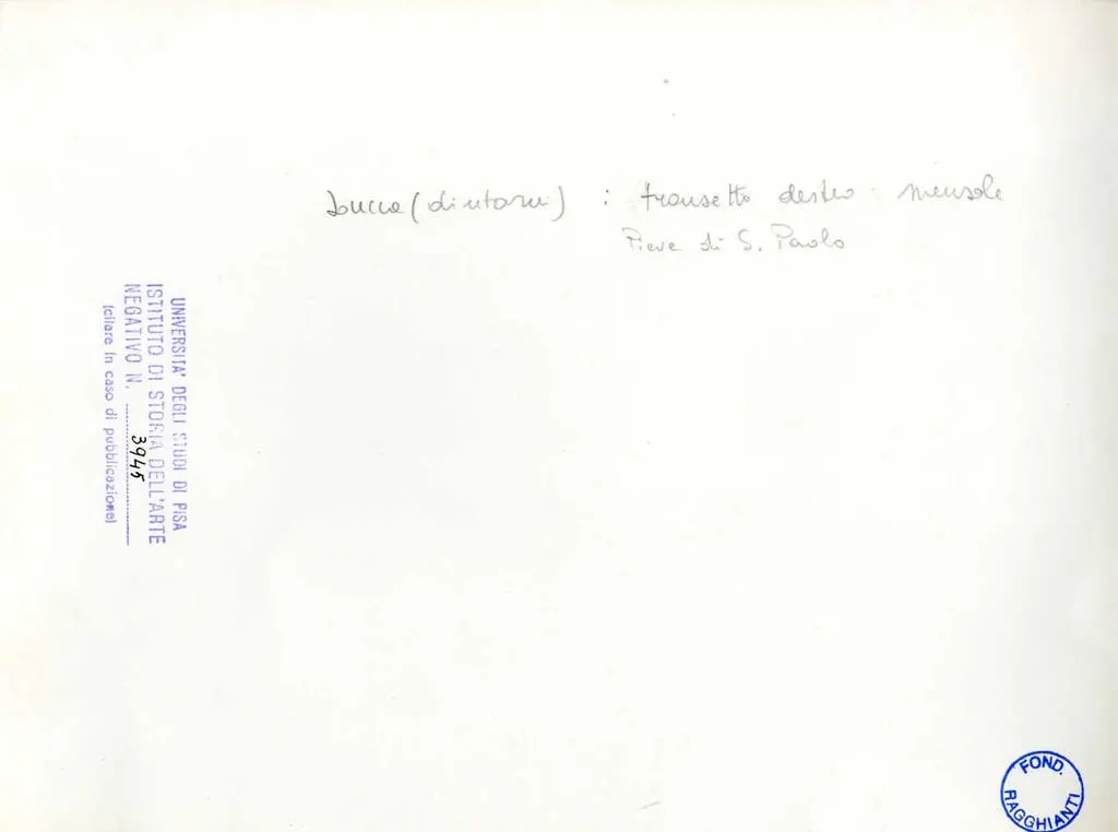 Universit&agrave; di Pisa. Dipartimento di Storia delle Arti , Lucca (dintorni) - transetto destro: mensole Pieve di S. Paolo