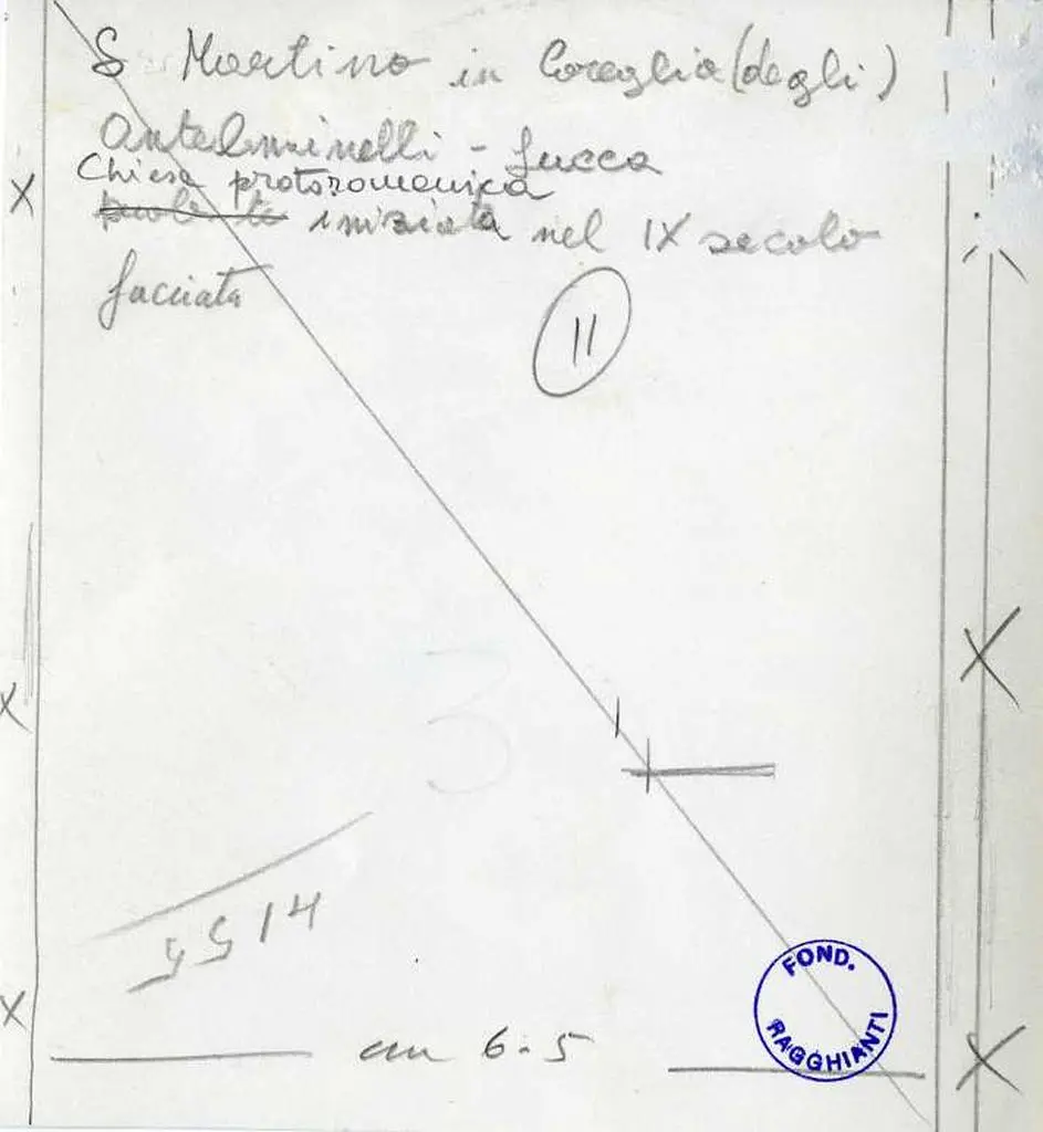 Anonimo , S. Martino in Coreglia (degli) Antelminelli - Lucca. Chiesa protoromanica iniziata nel IX secolo, facciata