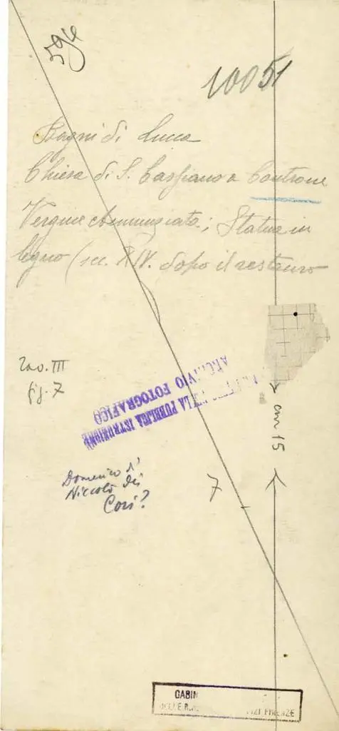 Gabinetto Fotografico della Soprintendenza Speciale per il Patrimonio Storico, Artistico ed Etnoantropologico e per il Polo Museale della citt&agrave; di Firenze , Bagni di Lucca. Chiesa di S. Cassiano a Controne. Vergine Annunciata; Statua in legno (sec. XIV) dopo il restauro