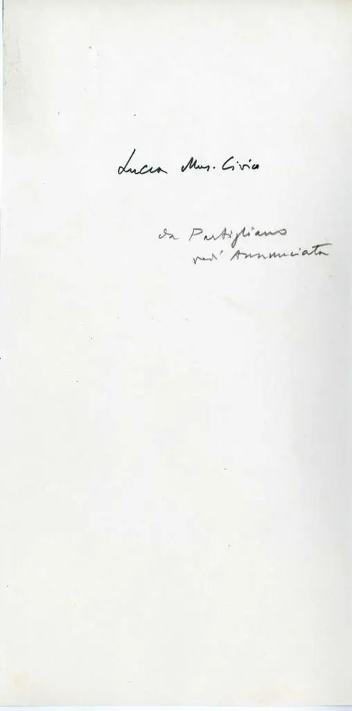 Anonimo , Lucca. Mus. Civico, da Partigliano, part. Annunciata