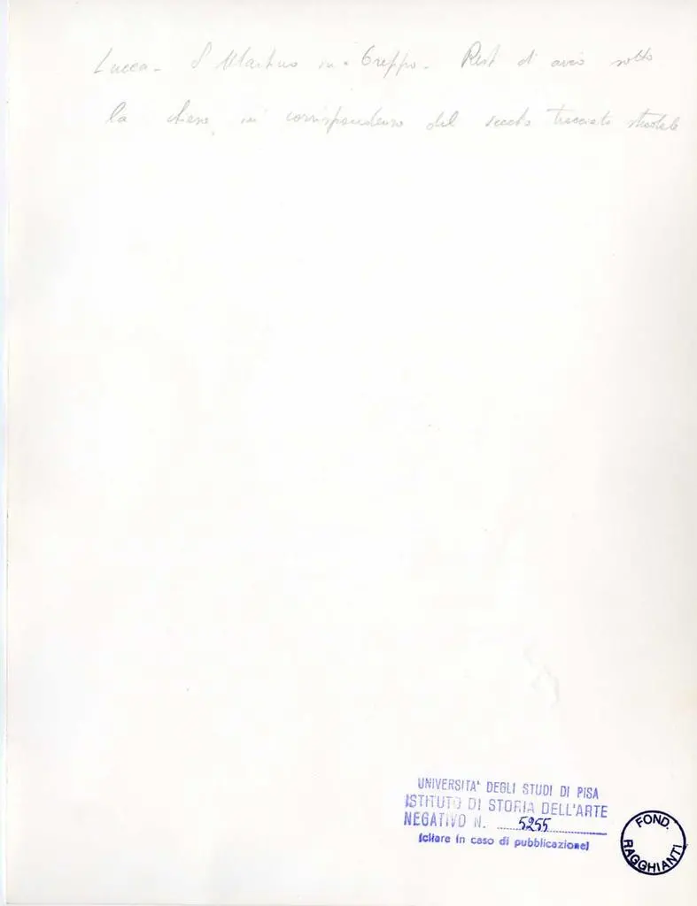 Universit&agrave; di Pisa. Dipartimento di Storia delle Arti , Lucca. S. Martino in Greppo. Resti di arco sotto la chiesa in corrispondenza del vecchio tracciato stradale