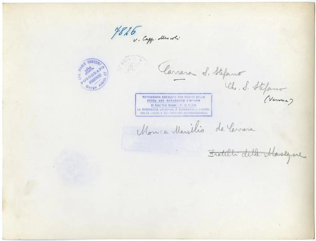 Sansoni, Mario , Carrara S. Stefano, Chiesa di S. Stefano. Mon. a Marsilio da Carrara