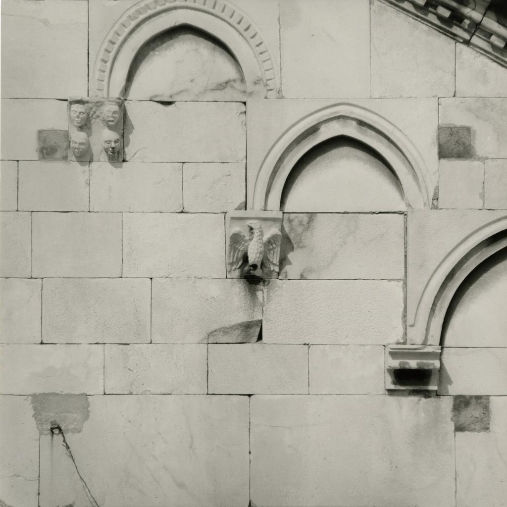 Anonimo , Retro di facciata del Duomo di Carrara, particolare