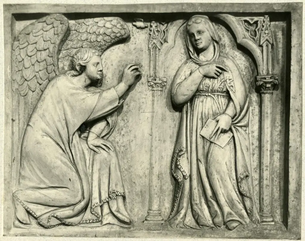 Anonimo , Anonimo pisano-senese - sec. XIV - Annunciazione