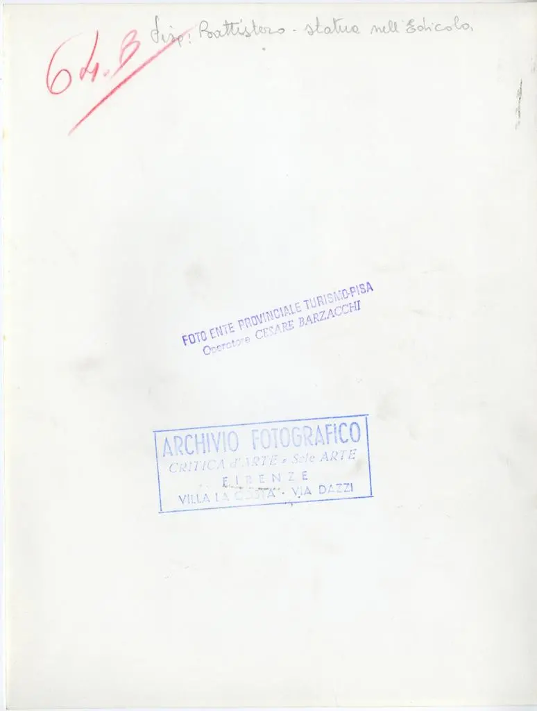 Barzacchi, Cesare , Pisa: Battistero - statua nell'edicola