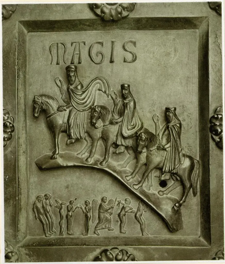 Anonimo , La Porta di Bonanno. Particolare, i Re Magi.
