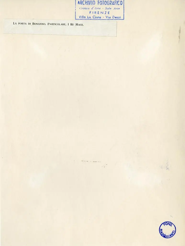 Anonimo , La Porta di Bonanno. Particolare, i Re Magi.