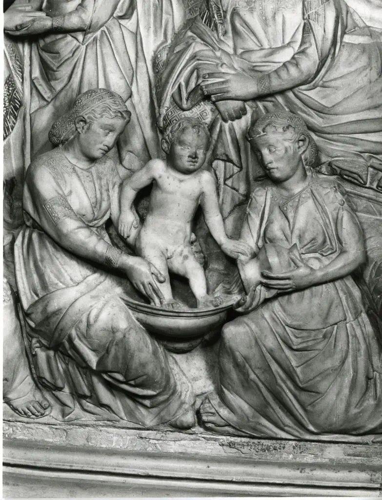 Grassi, Cesare , Anonimo senese - sec. XIV - Lavanda di Ges&ugrave; Bambino