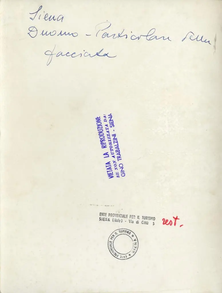 Trabalzini, Gino , Siena, Duomo - Particolare della facciata