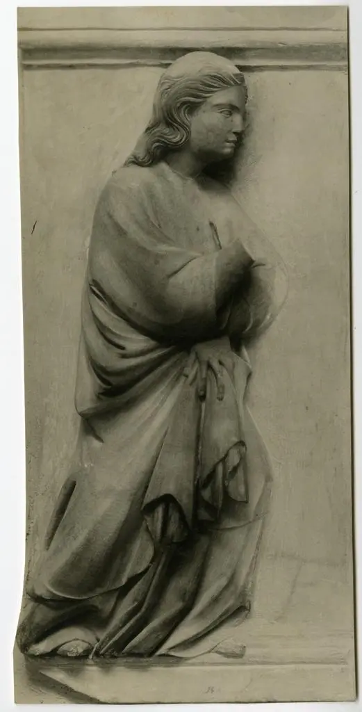 Anonimo , Anonimo senese - sec. XIV - Angelo annunciante