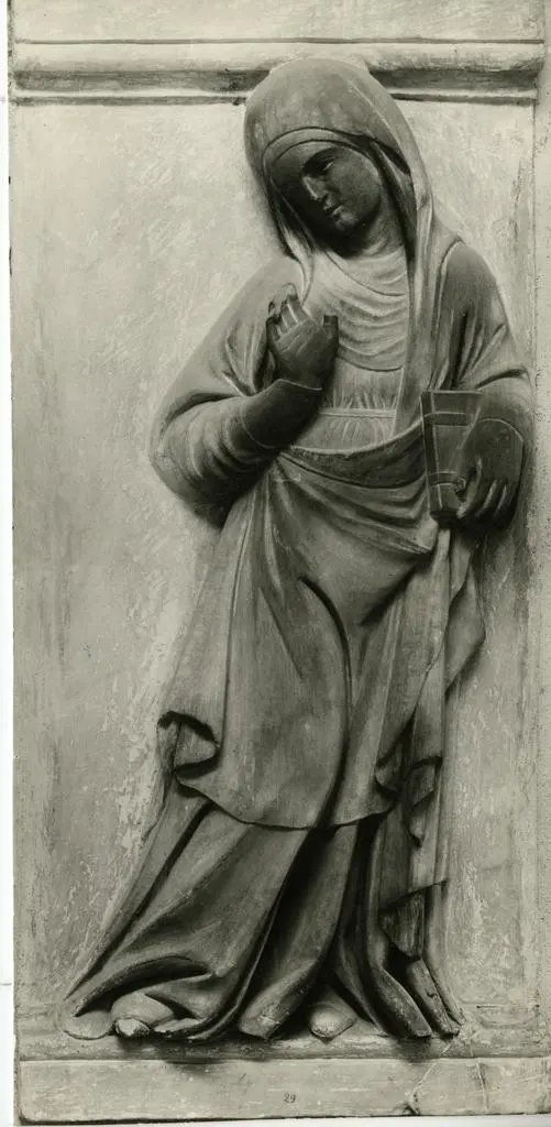 Anonimo , Anonimo senese - sec. XIV - Maria Vergine annunciata