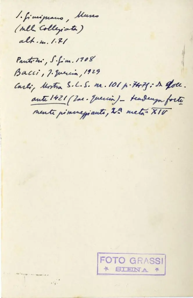 Grassi, Cesare , S. Gimignano, Museo (della Collegiata)