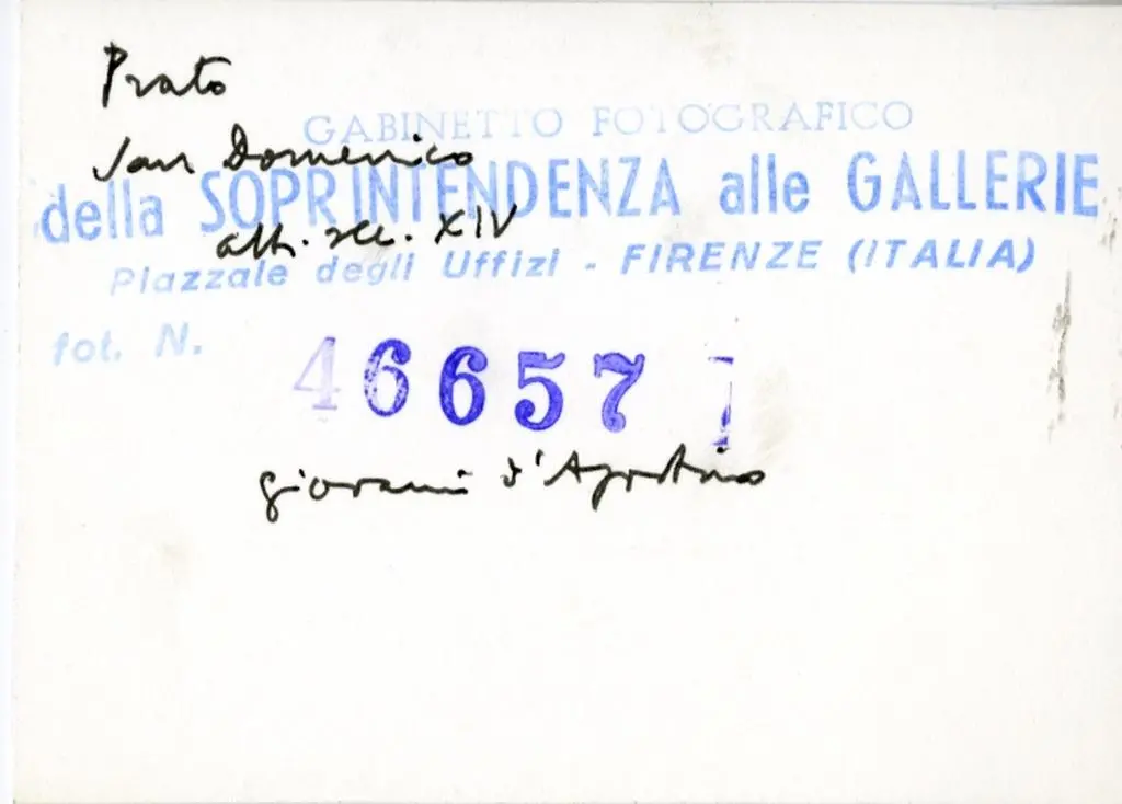 Gabinetto Fotografico della Soprintendenza Speciale per il Patrimonio Storico, Artistico ed Etnoantropologico e per il Polo Museale della citt&agrave; di Firenze , Prato, San Domenico, att. sec. XIV, Giovanni d'Agostino