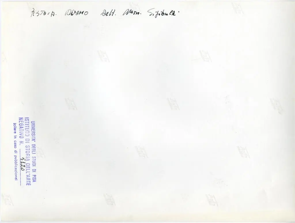 Universit&agrave; di Pisa. Dipartimento di Storia delle Arti , Pistoia. Duomo Dett. Mon. Sigibuldi