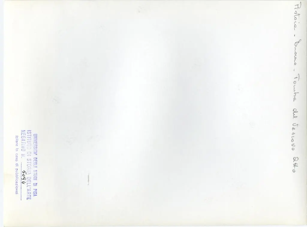 Universit&agrave; di Pisa. Dipartimento di Storia delle Arti , Pistoia - Duomo. Tomba del Vescovo Atto