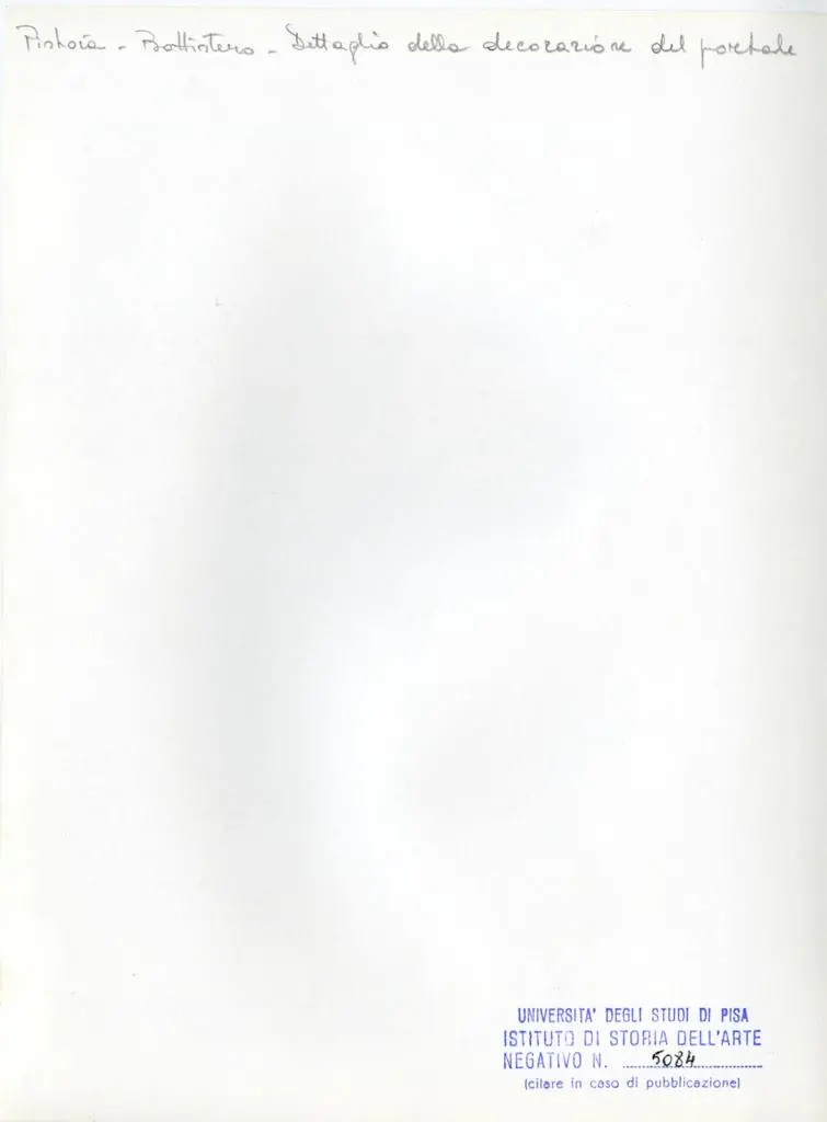Universit&agrave; di Pisa. Dipartimento di Storia delle Arti , Pistoia - Battistero - Dettaglio della decorazione del portale