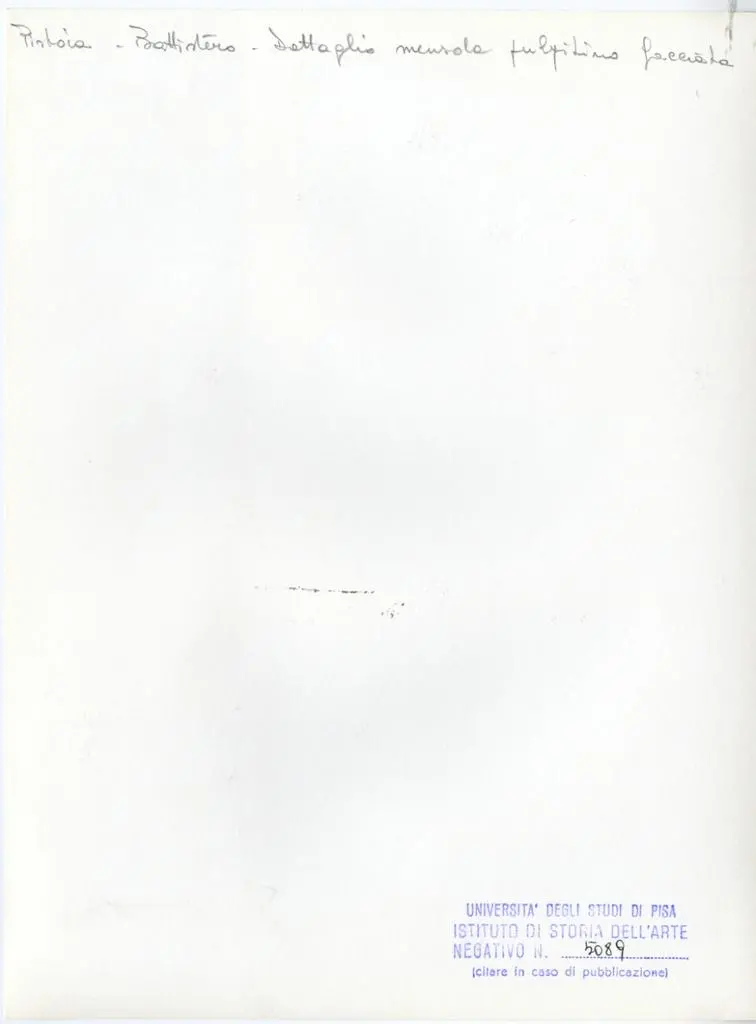 Università di Pisa. Dipartimento di Storia delle Arti , Pistoia - Battistero - Dettaglio mensola pulpitino facciata