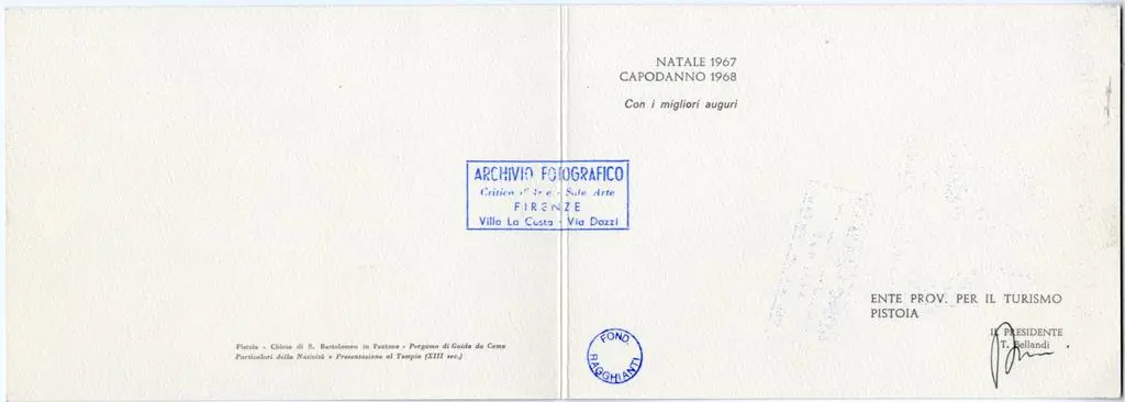 Ente Provinciale per il Turismo di Pistoia , Pistoia - Chiesa di S. Bartolomeo in Pantano - Pergamo di Guido da Como. Particolari della Nativit&agrave; e Presentazione al Tempio (XIII sec.)