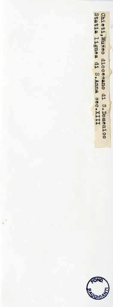 Anonimo , Chieti, Museo diocesano di S. Domenico - Statia lignea di S. Anna sec. XIII