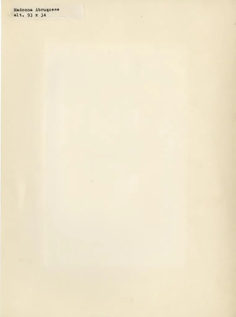 Anonimo , Madonna Abruzzese - alt. 93 x 34