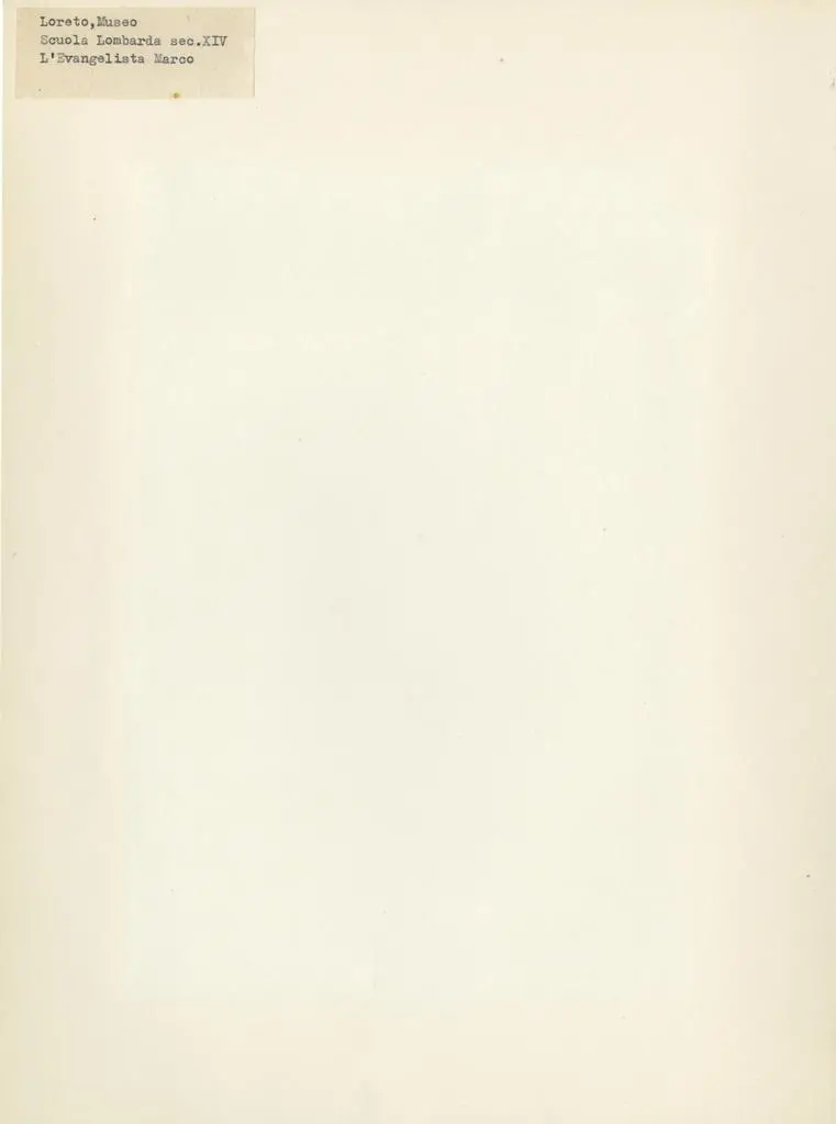 Anonimo , Loreto, Museo - Scuola Lombarda sec. XIV - L'Evangelista Marco