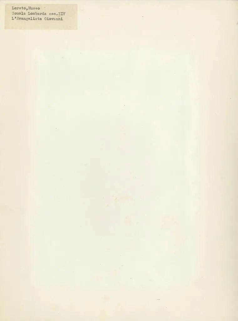 Anonimo , Loreto, Museo - Scuola Lombarda sec. XIV - L'Evangelista Giovanni