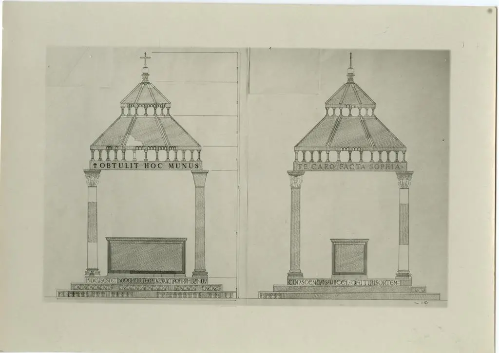 Anonimo , Fig. 11 - Bari - Cattedrale - Ciborio: Ricostruzione grafica