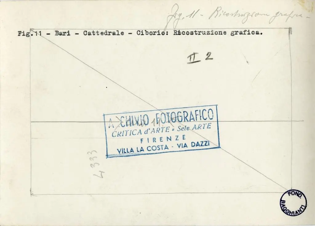 Anonimo , Fig. 11 - Bari - Cattedrale - Ciborio: Ricostruzione grafica