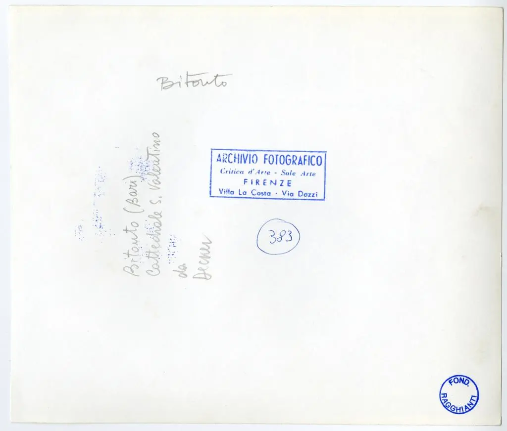 Anonimo , Bitonto (Bari) Cattedrale S. Valentino da Decker