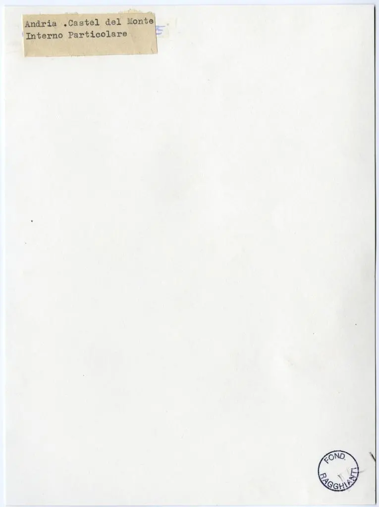 Anonimo , Andria. Castel del Monte. Interno Particolare