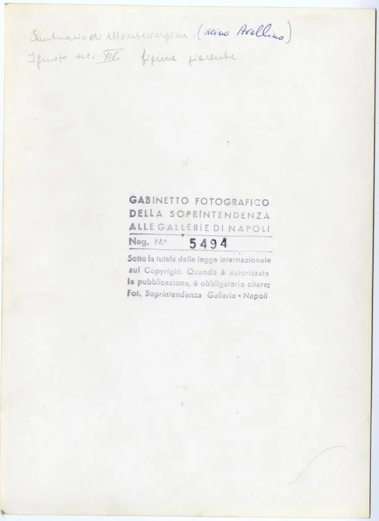 Fototeca della Soprintendenza speciale per il patrimonio storico, artistico ed etnoantropologico e per il Polo museale della citt&agrave; di Napoli , Santuario di Montevergine (vicino Avellino) - Ignoto sec. XIV - figura giacente