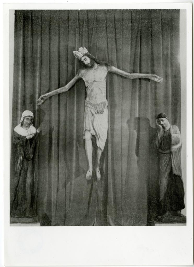 Anonimo , Cristo crocifisso con la Madonna e san Giovanni