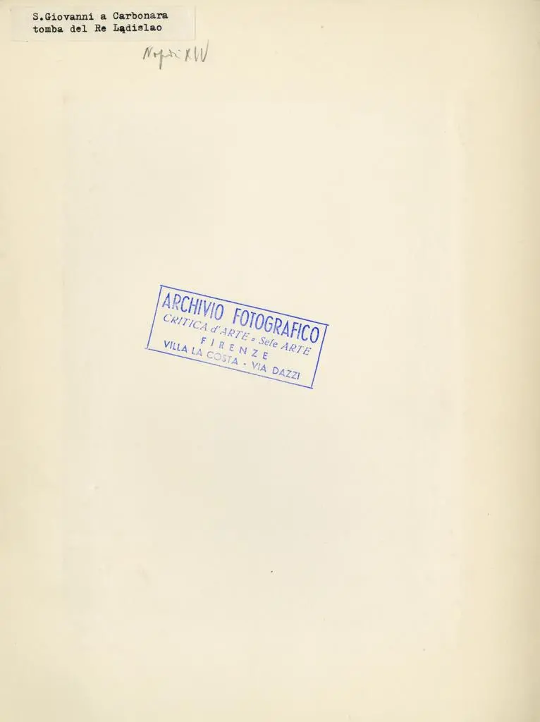 Anonimo , S. Giovanni a Carbonara, tomba del Re Ladislao