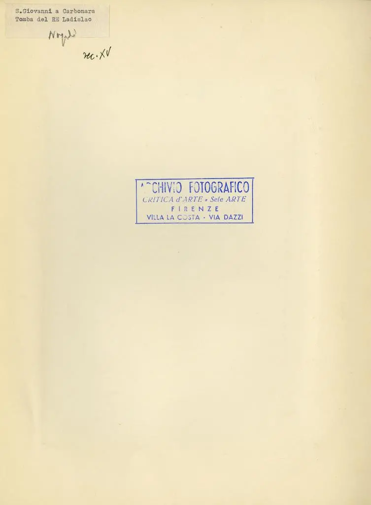 Anonimo , S. Giovanni a Carbonara - Tomba del Re Ladislao