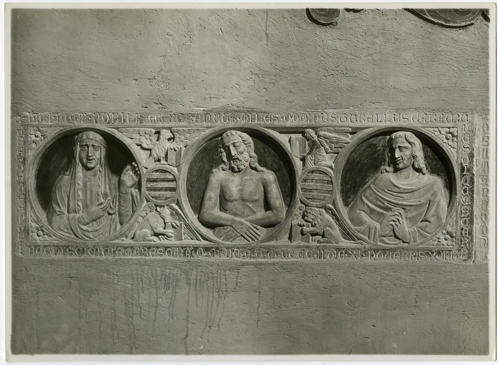 Anonimo , Maria Vergine, Cristo, San Giovanni Evangelista