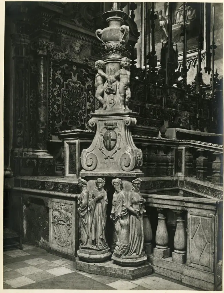 Anonimo , Anonimo sec. XVI; Tino di Camaino - bottega - sec. XVI; sec. XIV - Putti; Stemma gentilizio; Virt&ugrave;