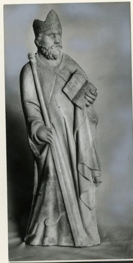 Anonimo , Anonimo napoletano - sec. XIV - Santo vescovo