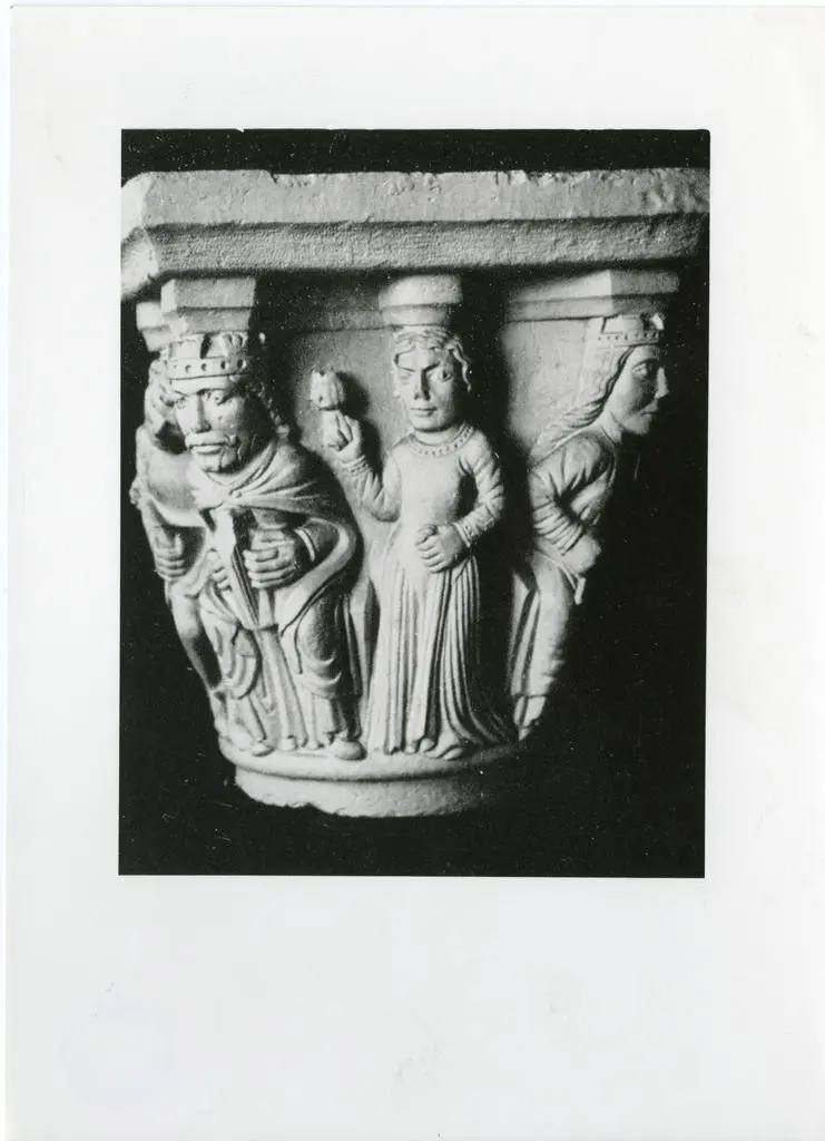 Anonimo , Wiligelmo - seguace - sec. XII - David che suona l'arpa