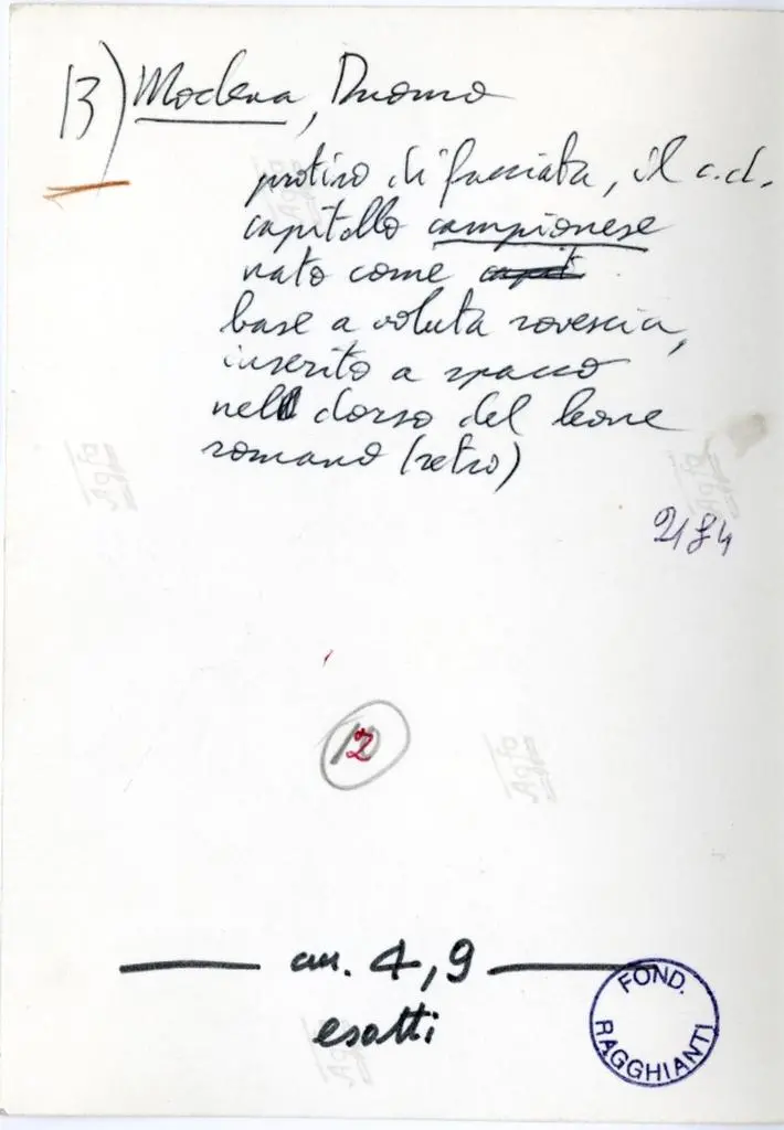 Anonimo , Anonimo lombardo - sec. XIII - Motivo decorativo fitomorfo con foglie d'acanto