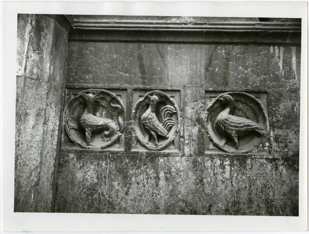 Antelami Benedetto, seguace , Chimera, Gallo, Oca