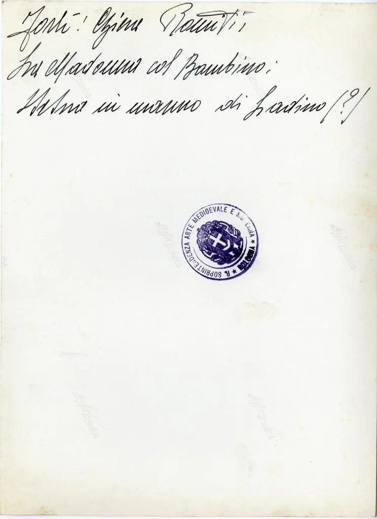 Archivio fotografico della Soprintendenza per i beni storici, artistici ed etnoantropologici per le province di Bologna, Ferrara, Forl&igrave;-Cesena, Ravenna e Rimini e Pinacoteca Nazionale di Bologna , Forl&igrave;: Chiesa Romiti. La Madonna col Bambino: statua in marmo di Ladino (?)