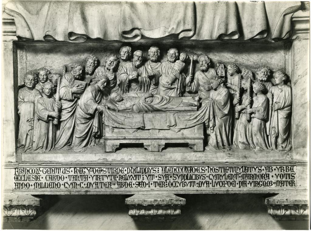 Anonimo , Sc. Lombardo XIV - Roma, S. Maria in Trastevere, Mon. card. Filippo d'Alençon